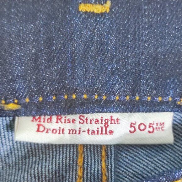 Levi's 505 jeans classic mid-rise straight leg women's size 4 M indigo blue - Picture 6 of 16